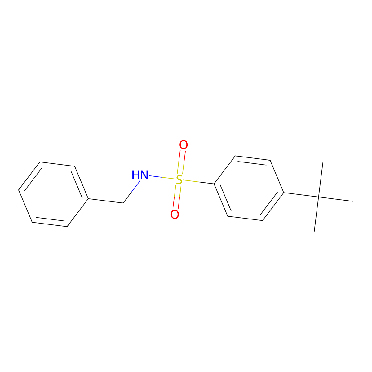 N-benzyl-4-tert-butylbenzenesulfonamide molecular structure, CAS 321704-15-8
