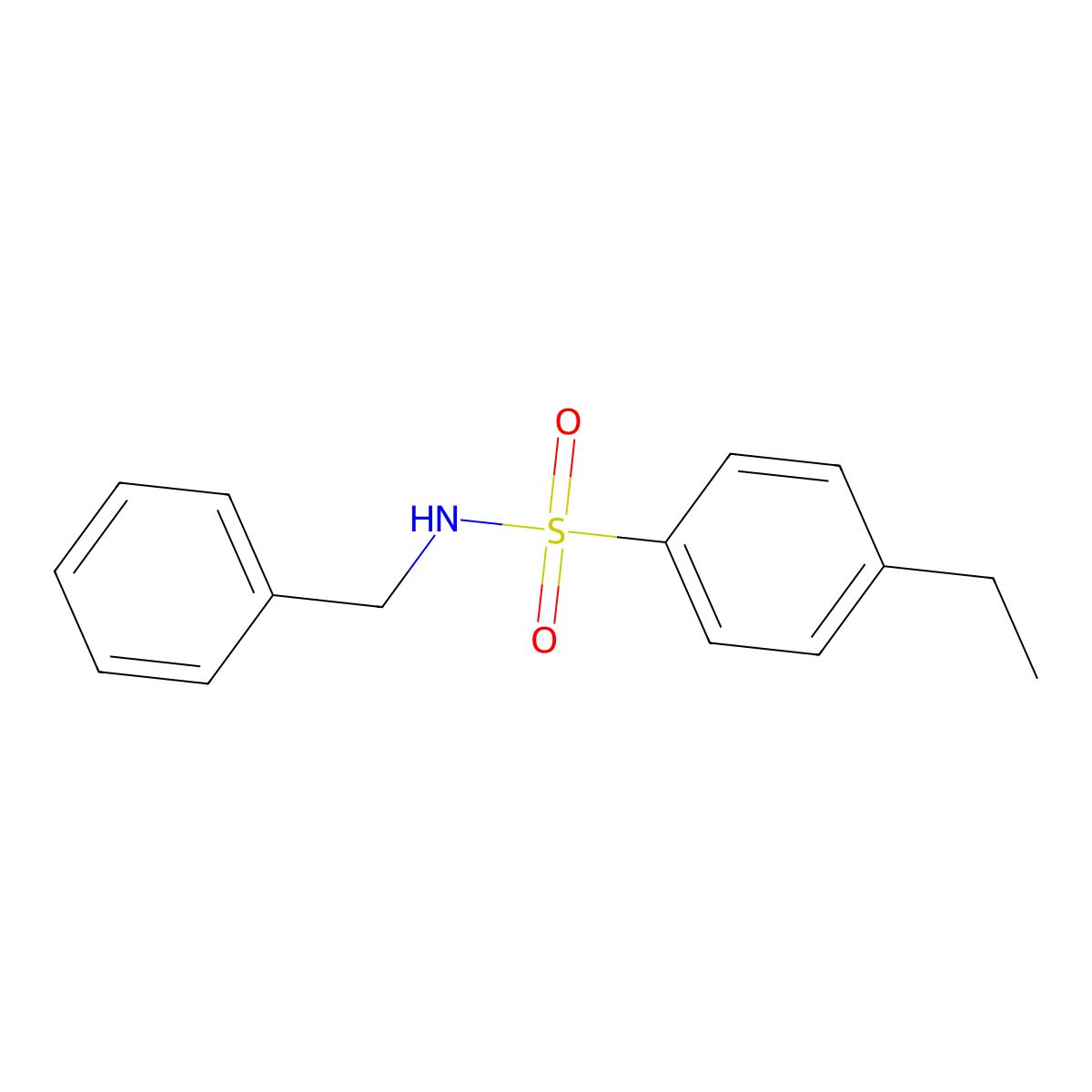N-benzyl-4-ethylbenzenesulfonamide molecular structure, CAS 321704-19-2