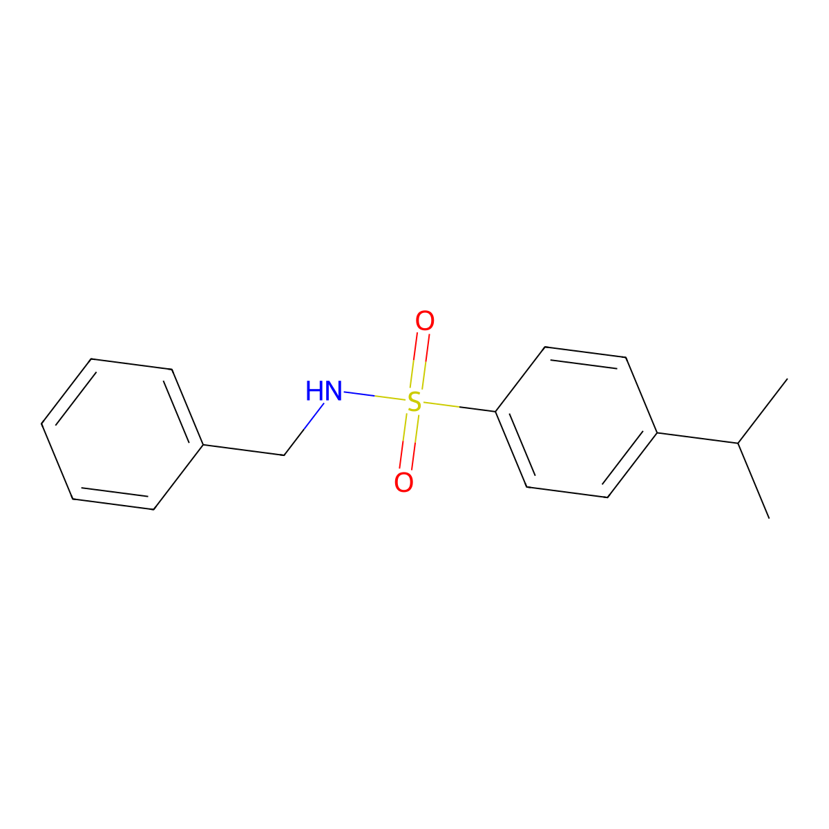 N-benzyl-4-propan-2-ylbenzenesulfonamide molecular structure, CAS 321704-22-7