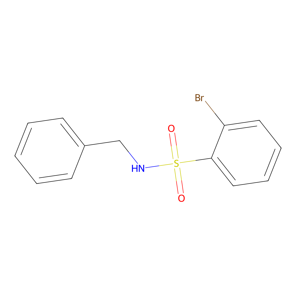 N-benzyl-2-bromobenzenesulfonamide molecular structure, CAS 321704-27-2