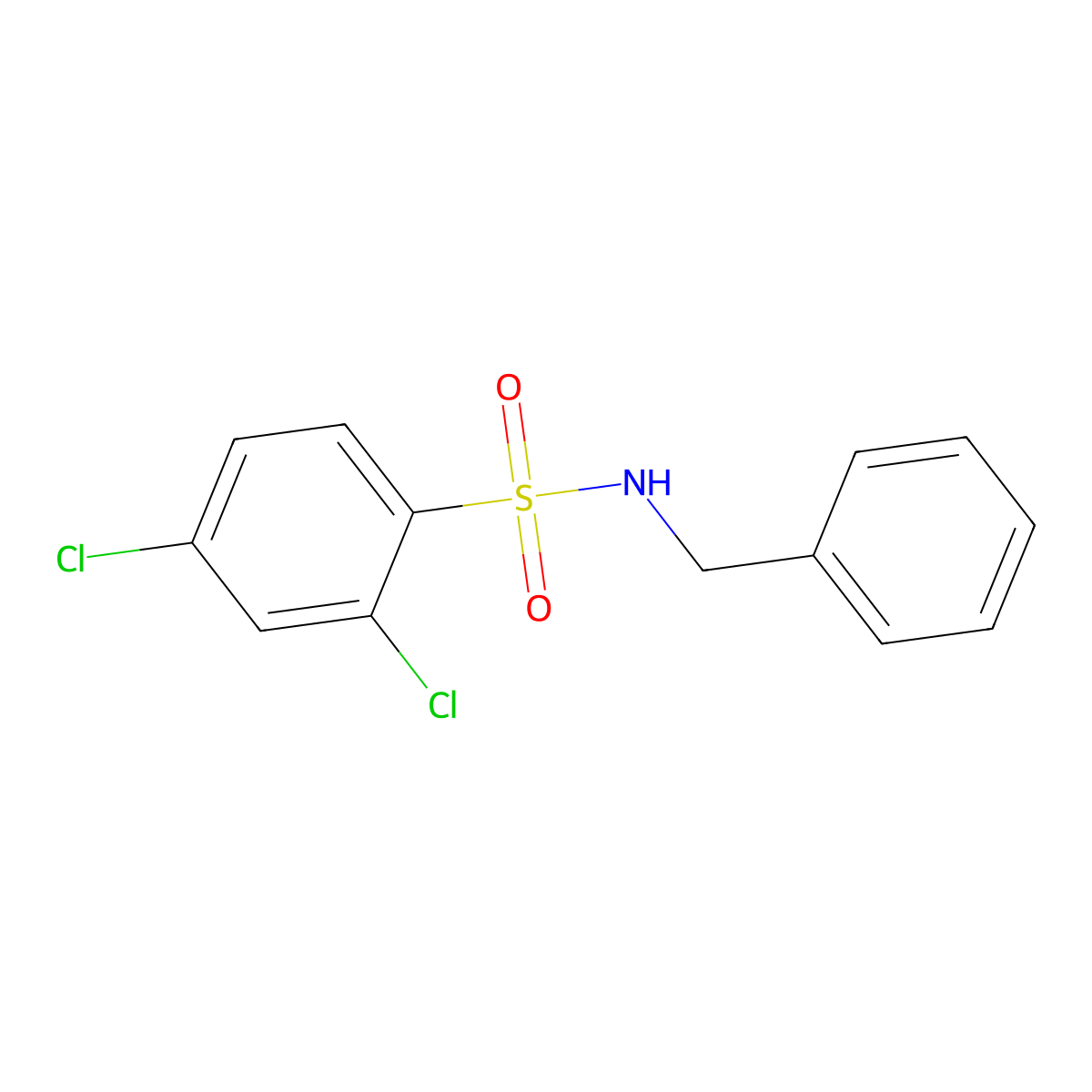 N-benzyl-2,4-dichlorobenzenesulfonamide molecular structure, CAS 321704-28-3