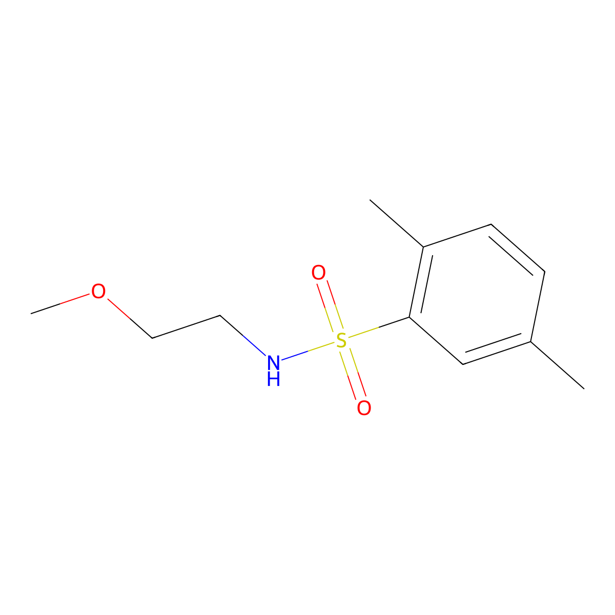 [(2,5-Dimethylphenyl)sulfonyl](2-methoxyethyl)amine molecular structure, CAS 321705-97-9