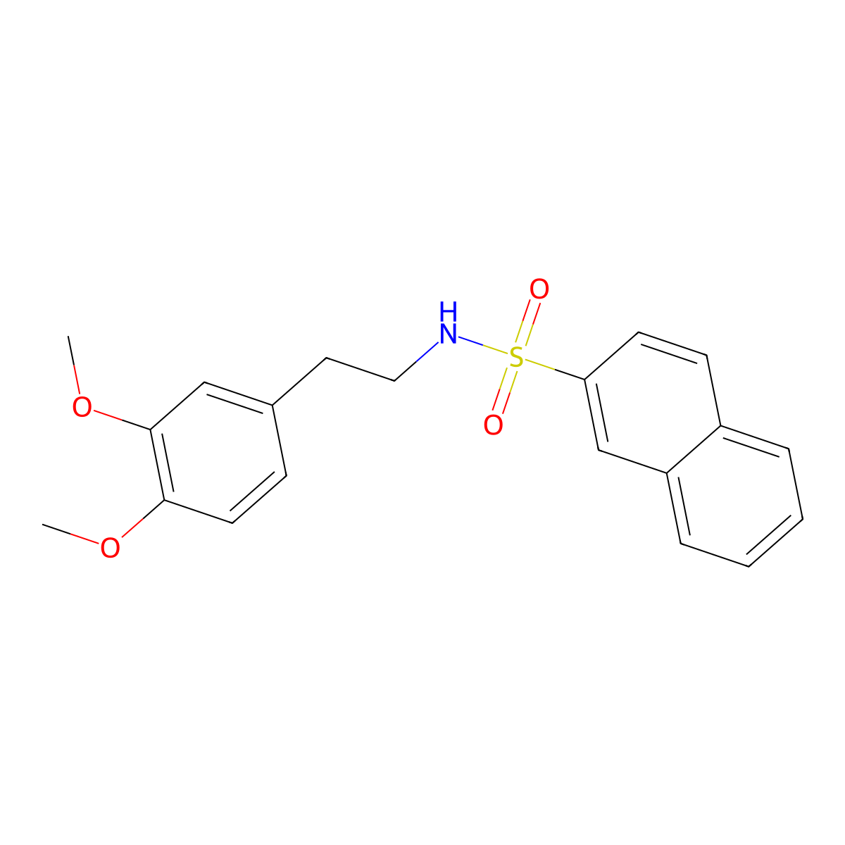 N-[2-(3,4-dimethoxyphenyl)ethyl]naphthalene-2-sulfonamide molecular structure, CAS 321706-19-8