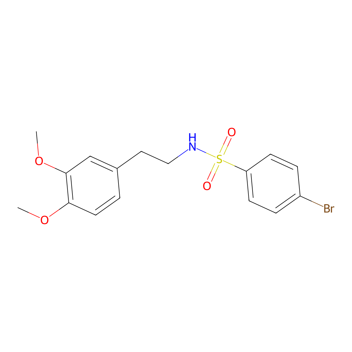 4-bromo-N-[2-(3,4-dimethoxyphenyl)ethyl]benzenesulfonamide molecular structure, CAS 321706-22-3