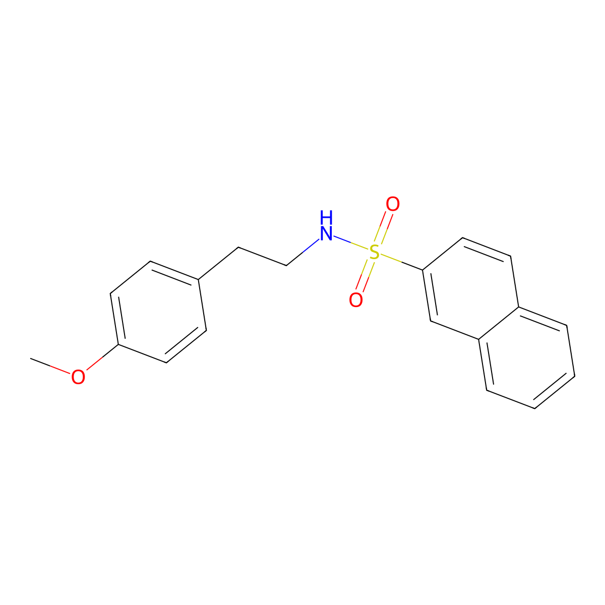 N-[2-(4-methoxyphenyl)ethyl]naphthalene-2-sulfonamide molecular structure, CAS 321706-85-8