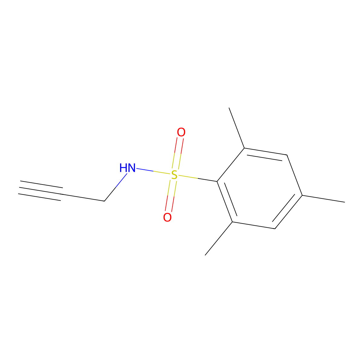 Prop-2-ynyl((2,4,6-trimethylphenyl)sulfonyl)amine molecular structure, CAS 321707-21-5