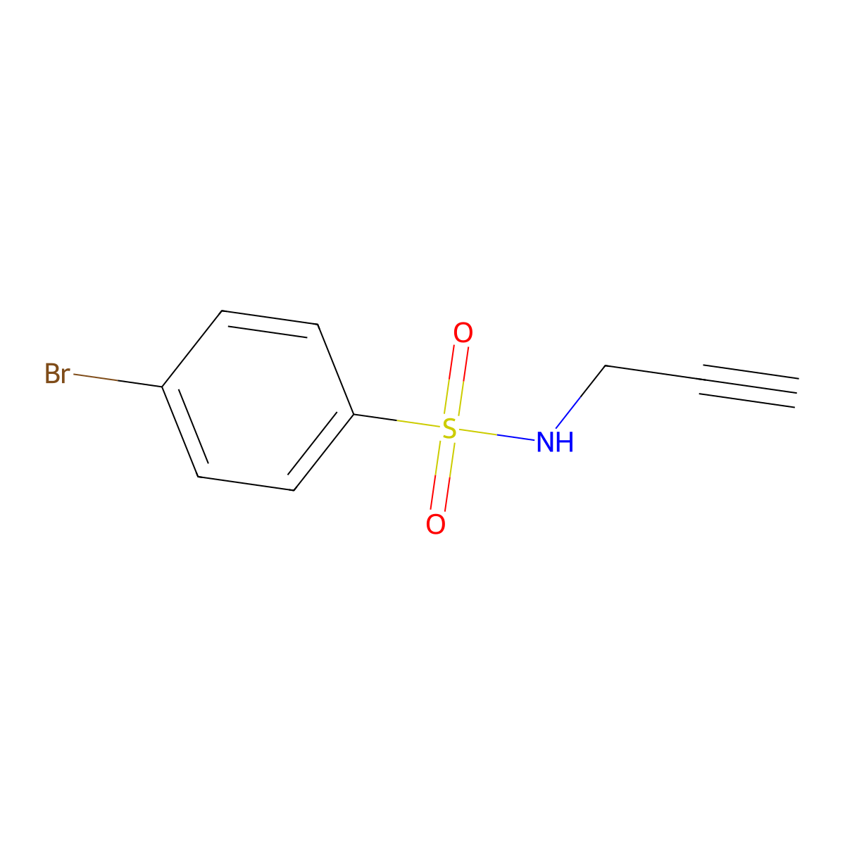 4-bromo-N-(prop-2-yn-1-yl)benzene-1-sulfonamide molecular structure, CAS 321707-23-7