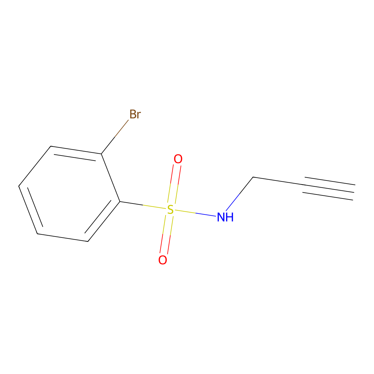 2-bromo-N-(prop-2-yn-1-yl)benzene-1-sulfonamide molecular structure, CAS 321707-37-3