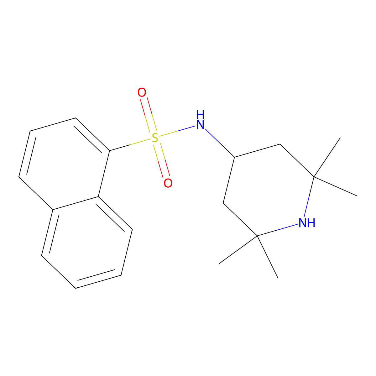 N-(2,2,6,6-tetramethylpiperidin-4-yl)naphthalene-1-sulfonamide molecular structure, CAS 321713-77-3