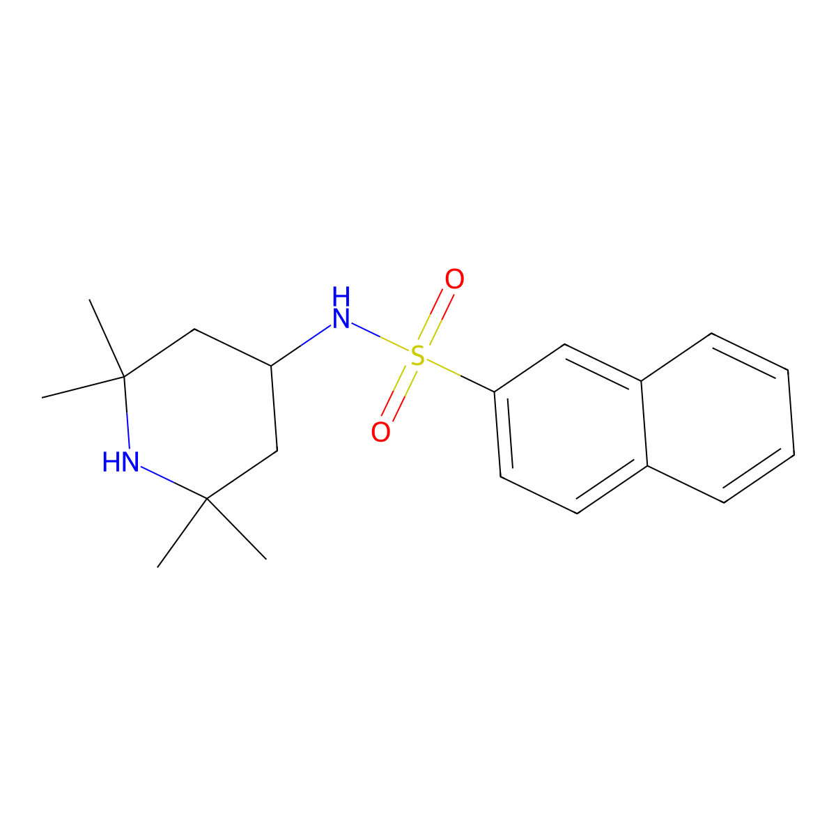 N-(2,2,6,6-tetramethylpiperidin-4-yl)naphthalene-2-sulfonamide molecular structure, CAS 321713-78-4