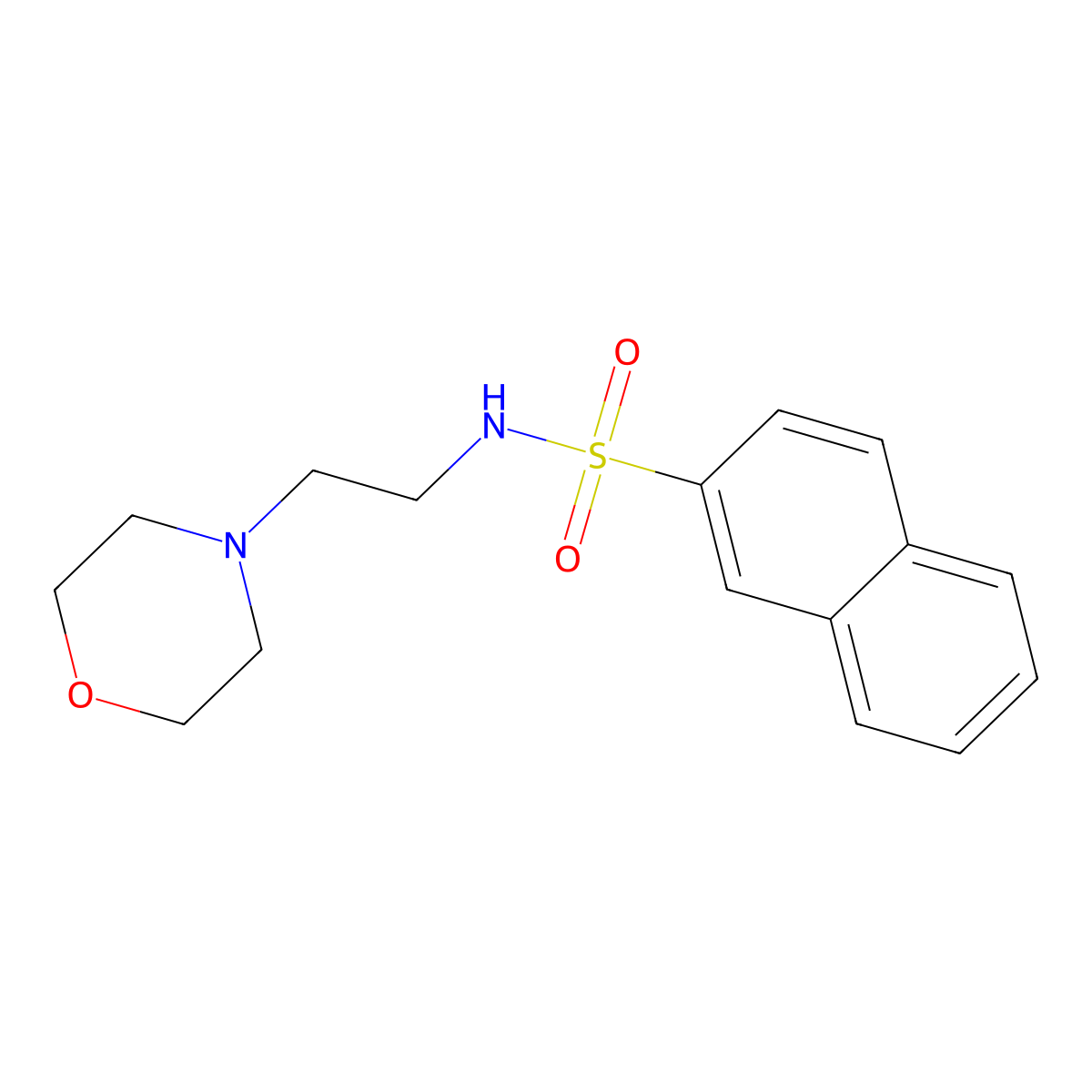 (2-Morpholin-4-ylethyl)(2-naphthylsulfonyl)amine molecular structure, CAS 321714-13-0