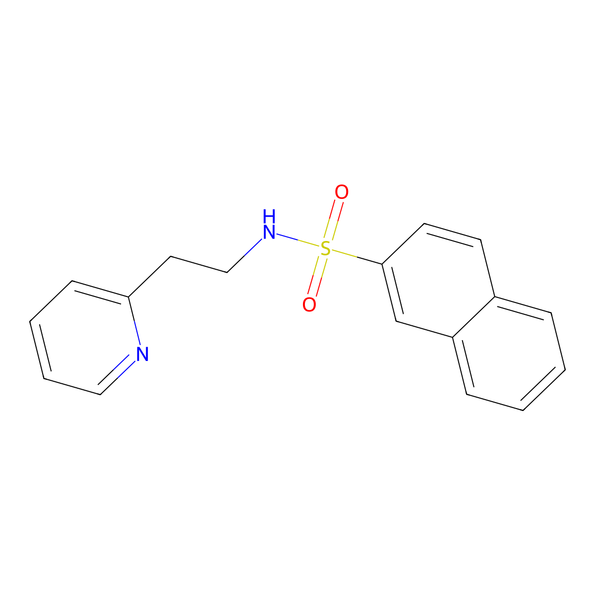 (2-Naphthylsulfonyl)(2-(2-pyridyl)ethyl)amine molecular structure, CAS 321714-76-5