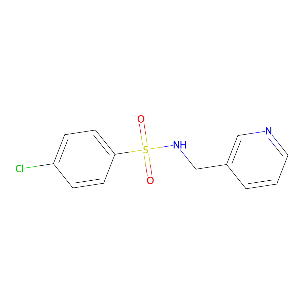 4-chloro-N-(pyridin-3-ylmethyl)benzenesulfonamide molecular structure, CAS 321715-14-4