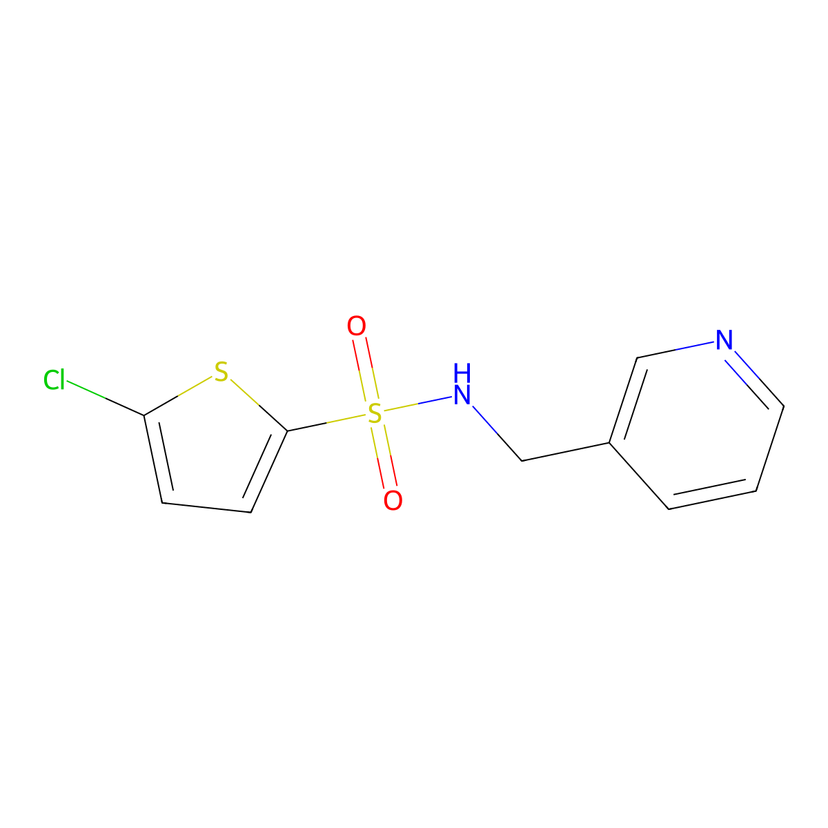 5-chloro-N-[(pyridin-3-yl)methyl]thiophene-2-sulfonamide molecular structure, CAS 321715-31-5