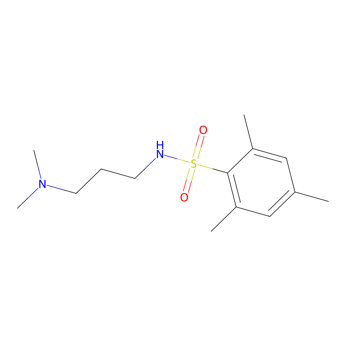 N-(3-(Dimethylamino)propyl)-2,4,6-trimethylbenzenesulfonamide molecular structure, CAS 321716-92-1