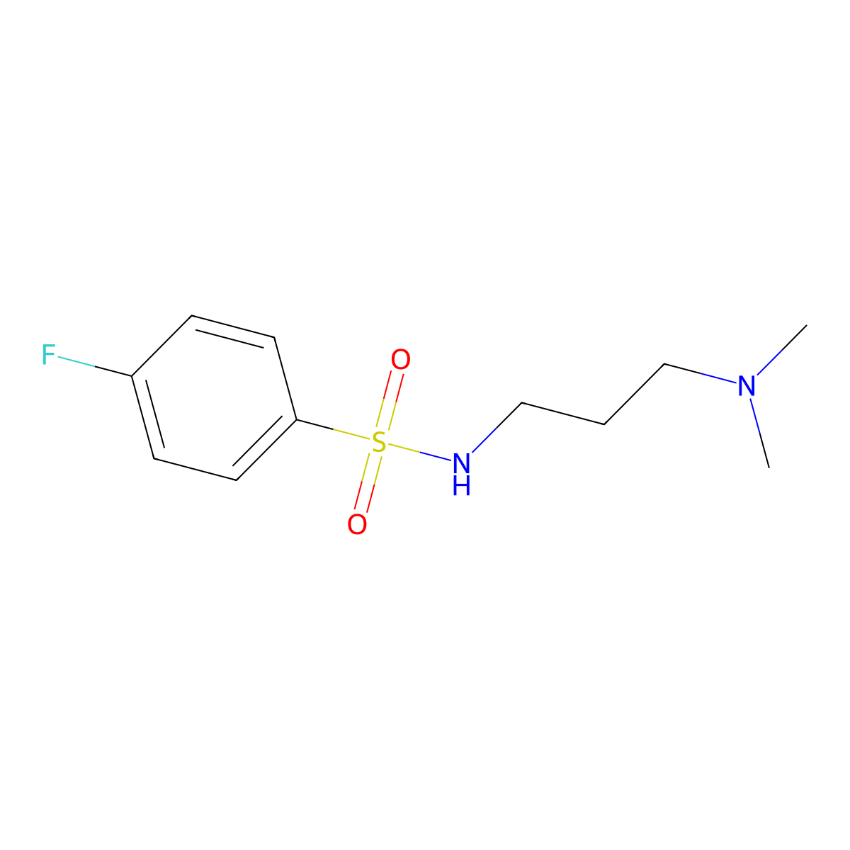 N-[3-(dimethylamino)propyl]-4-fluorobenzenesulfonamide molecular structure, CAS 321716-95-4