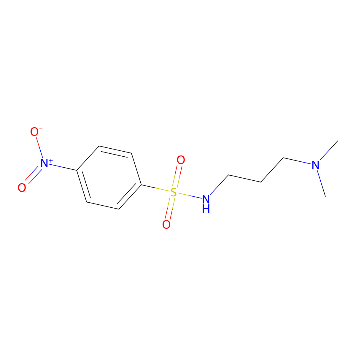 N-[3-(dimethylamino)propyl]-4-nitrobenzenesulfonamide molecular structure, CAS 321716-97-6