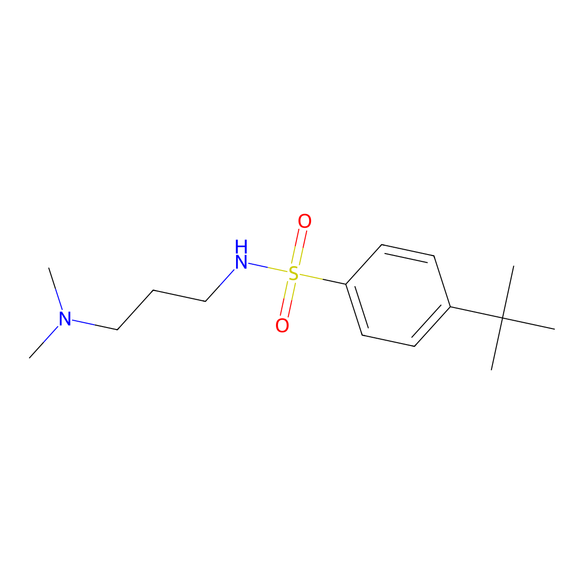 4-tert-butyl-N-[3-(dimethylamino)propyl]benzenesulfonamide molecular structure, CAS 321716-98-7