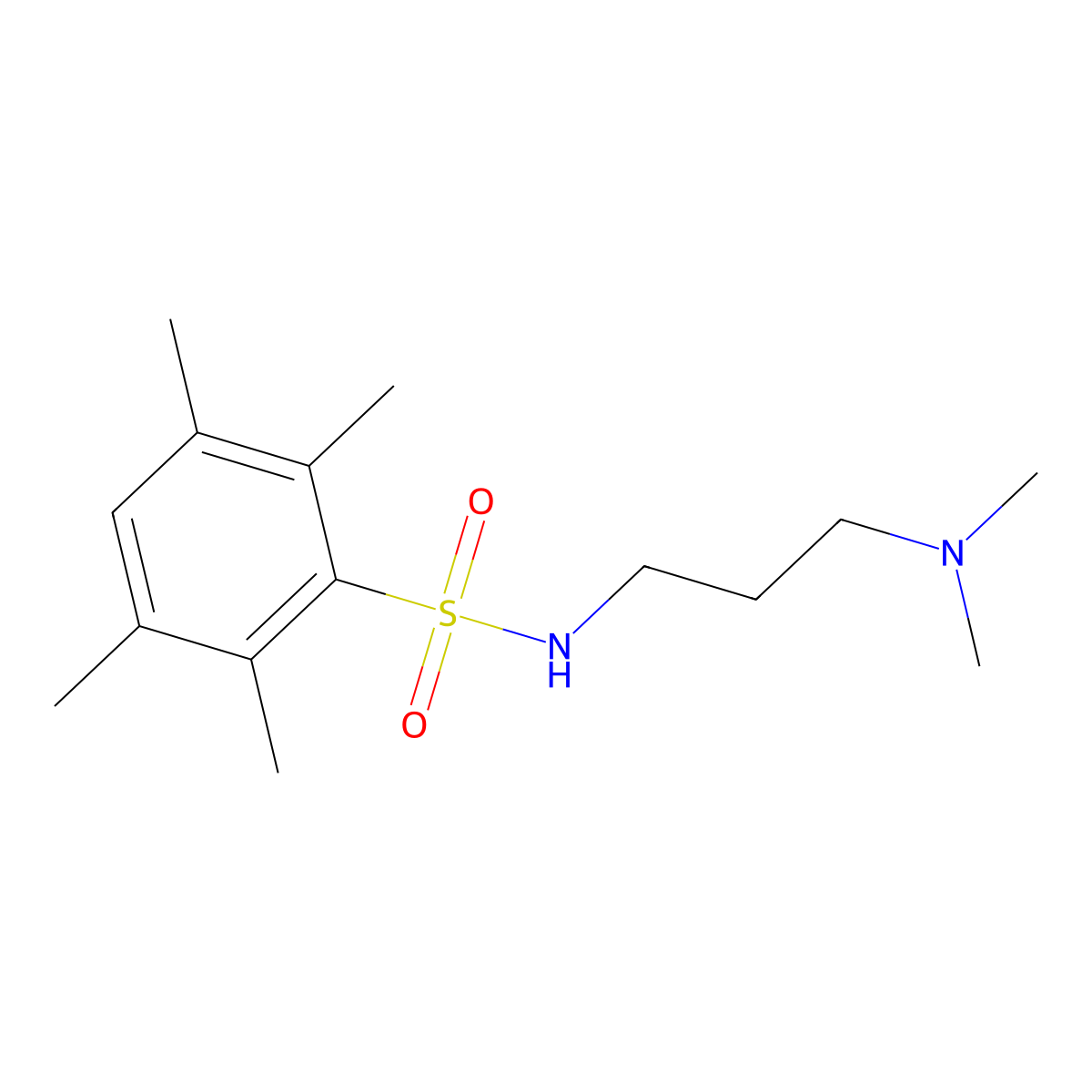 N-[3-(dimethylamino)propyl]-2,3,5,6-tetramethylbenzenesulfonamide molecular structure, CAS 321717-00-4