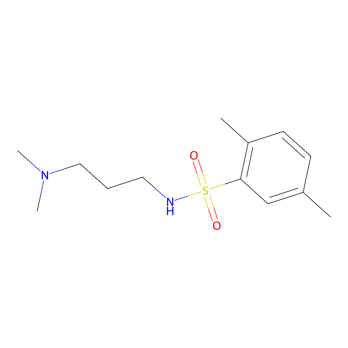 N-[3-(dimethylamino)propyl]-2,5-dimethylbenzenesulfonamide molecular structure, CAS 321717-01-5