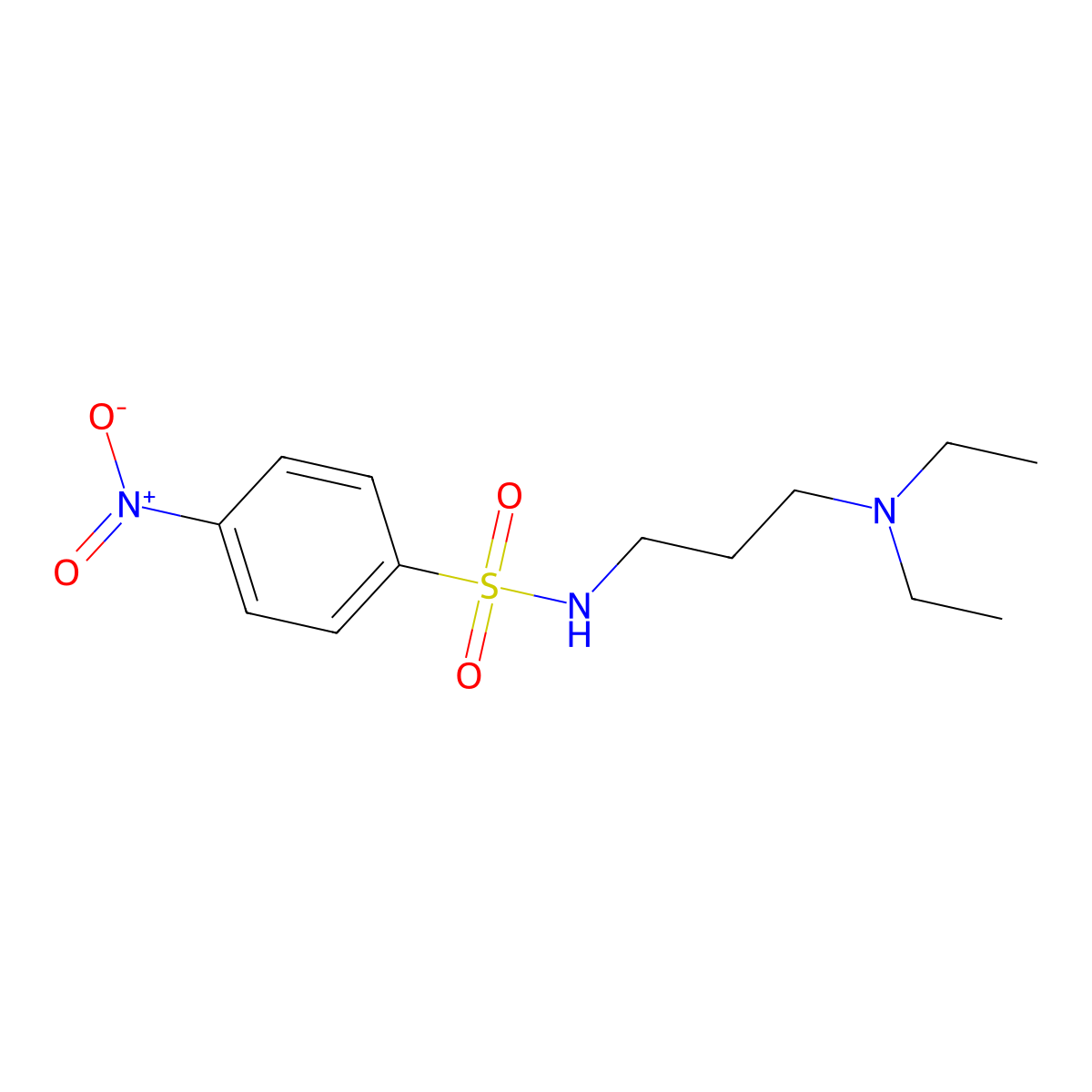 N-[3-(diethylamino)propyl]-4-nitrobenzenesulfonamide molecular structure, CAS 321717-43-5