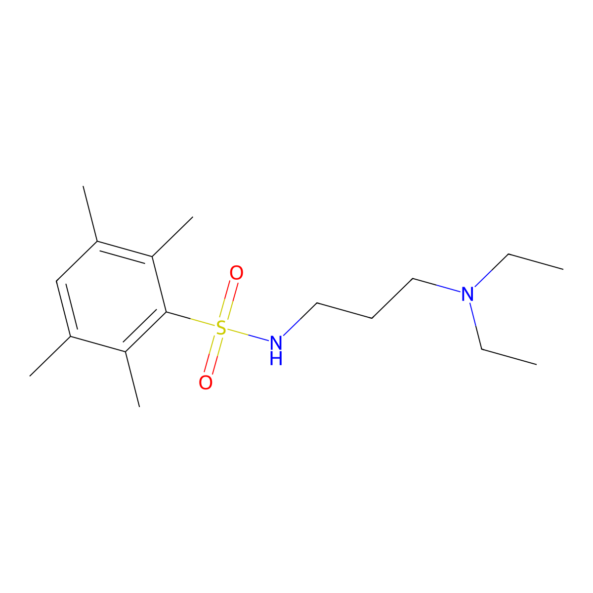 [3-(Diethylamino)propyl][(2,3,5,6-tetramethylphenyl)sulfonyl]amine molecular structure, CAS 321717-45-7