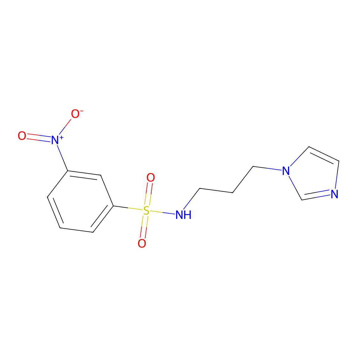N-[3-(1H-imidazol-1-yl)propyl]-3-nitrobenzenesulfonamide molecular structure, CAS 321717-74-2