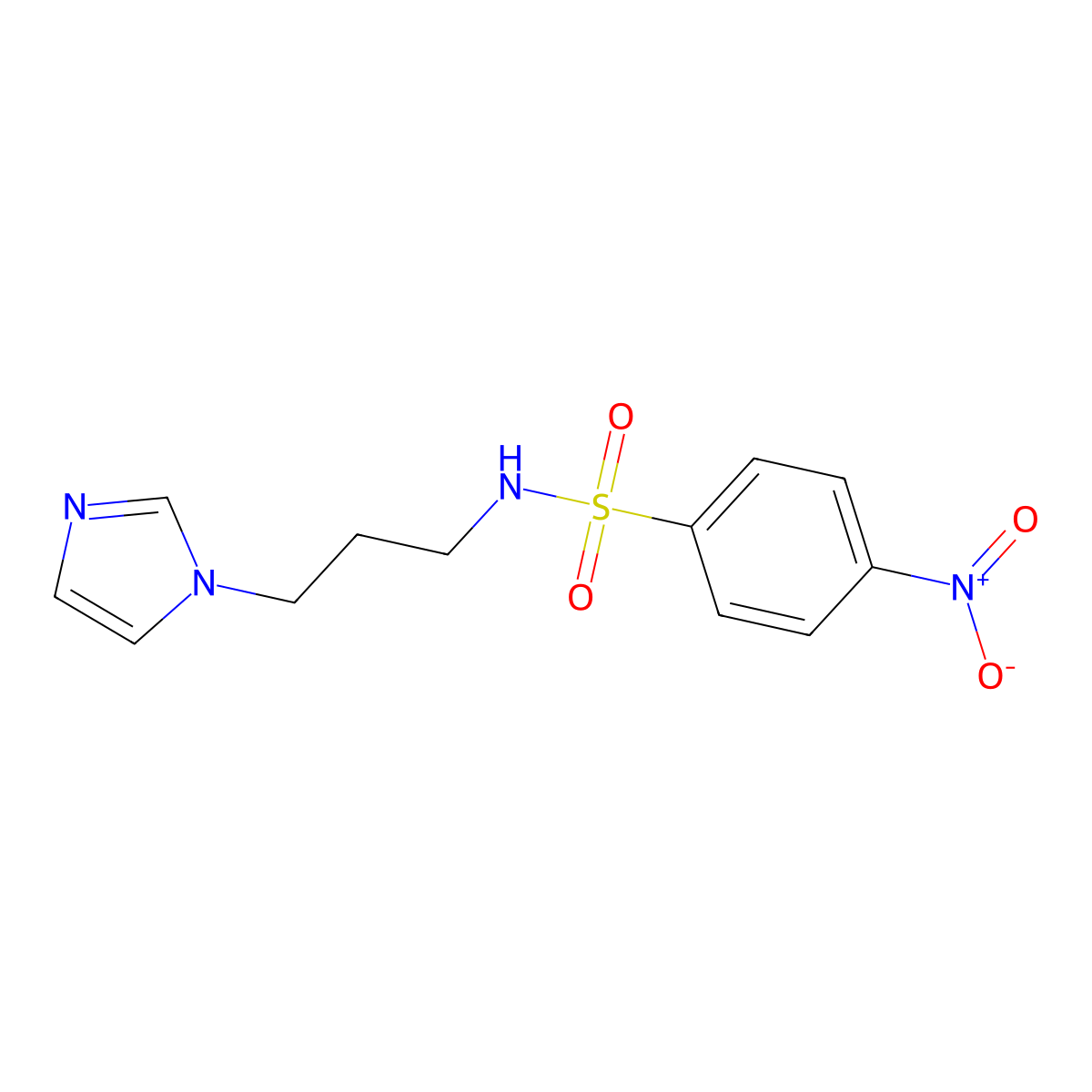 (3-Imidazolylpropyl)[(4-nitrophenyl)sulfonyl]amine molecular structure, CAS 321717-76-4