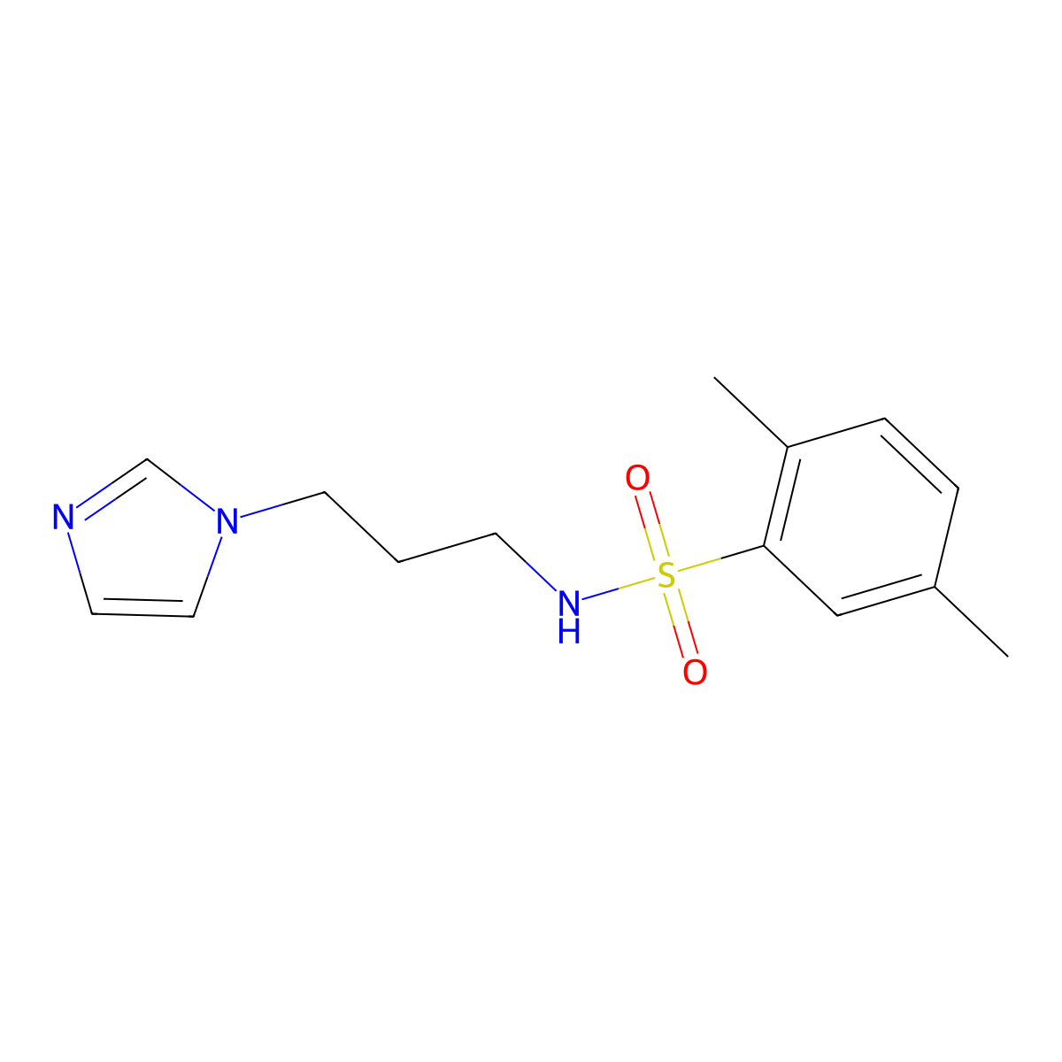 N-(3-Imidazol-1-yl-propyl)-2,5-dimethyl-benzenesulfonamide molecular structure, CAS 321717-80-0