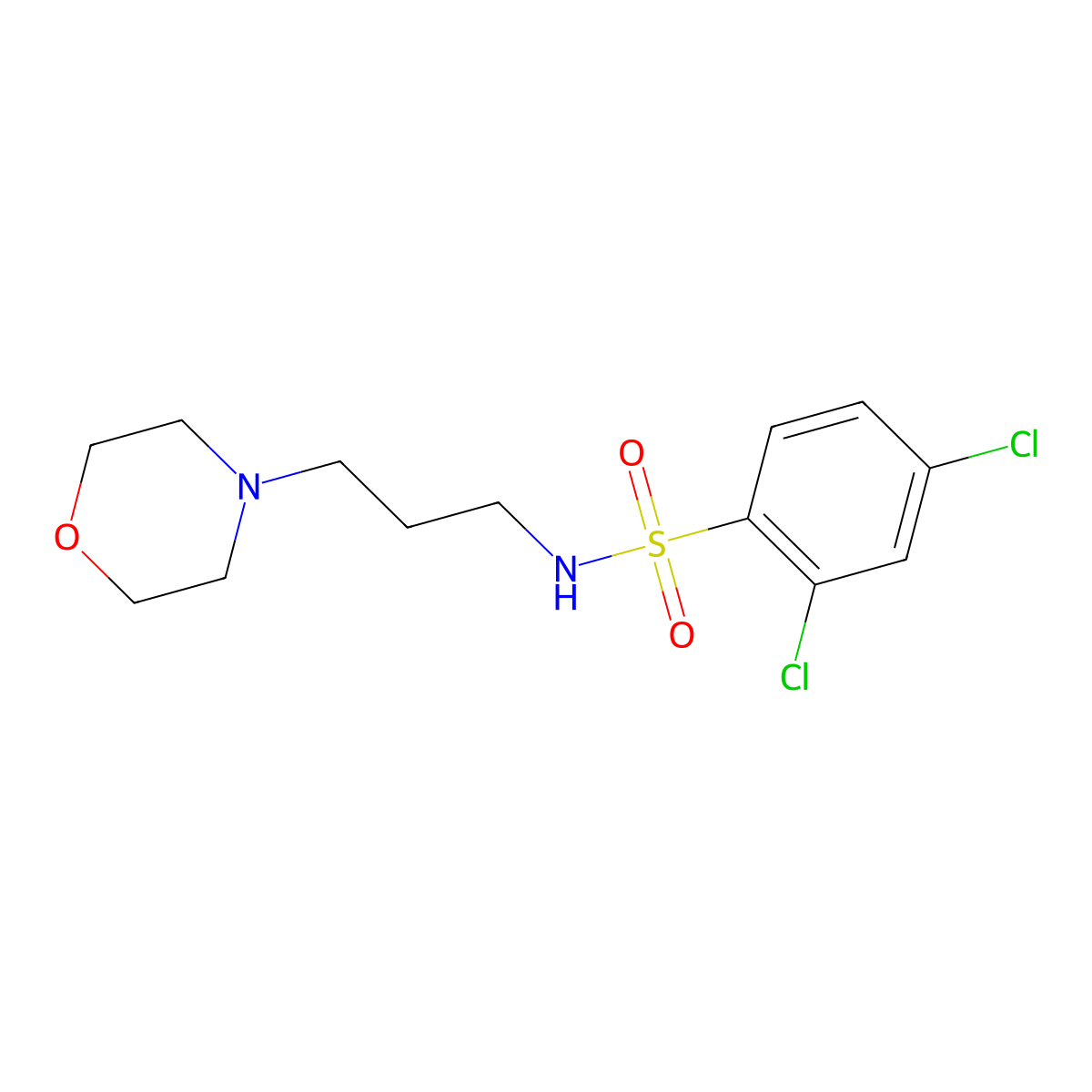 [(2,4-Dichlorophenyl)sulfonyl](3-morpholin-4-ylpropyl)amine molecular structure, CAS 321720-44-9
