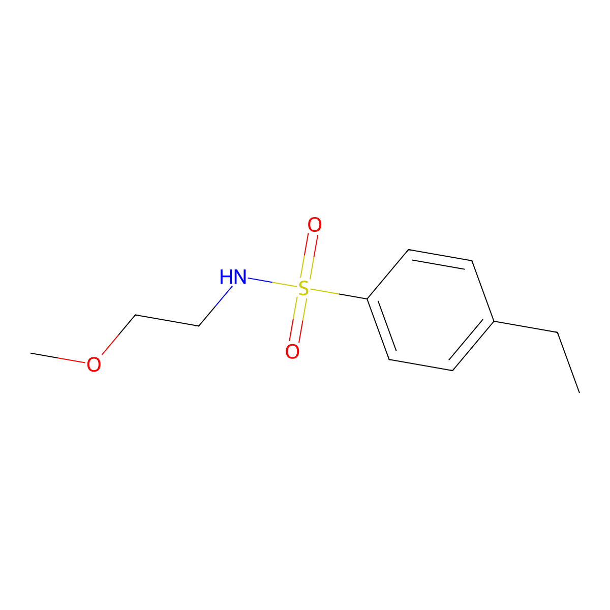 4-ethyl-N-(2-methoxyethyl)benzenesulfonamide molecular structure, CAS 321721-71-5