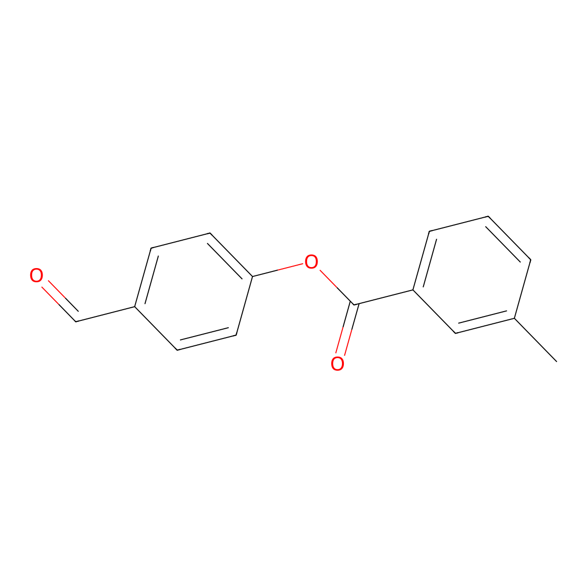4-Formylphenyl 3-methylbenzoate molecular structure, CAS 321725-86-4