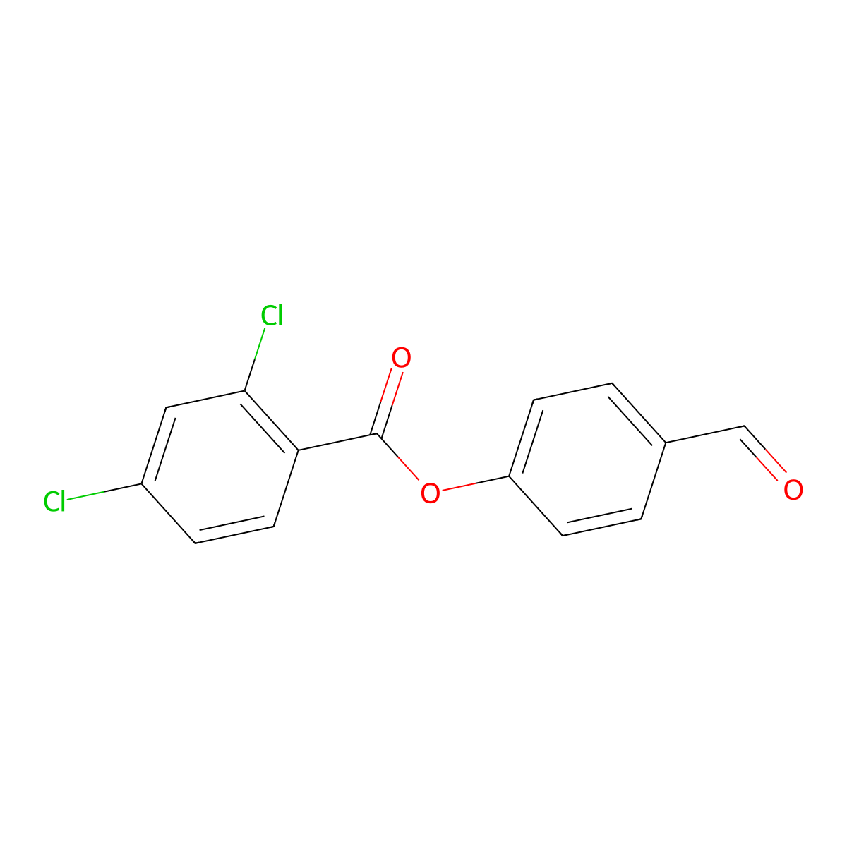 4-Formylphenyl 2,4-dichlorobenzoate molecular structure, CAS 321725-88-6