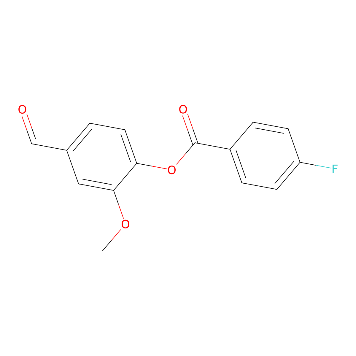 4-Formyl-2-methoxyphenyl 4-fluorobenzoate molecular structure, CAS 321726-13-0