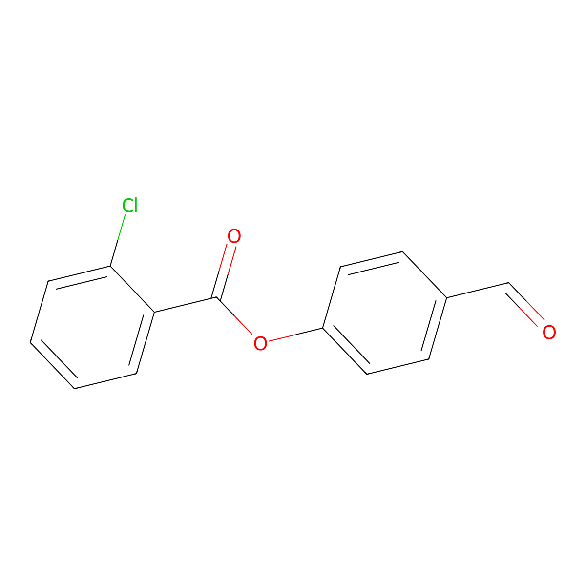4-Formylphenyl 2-chlorobenzoate molecular structure, CAS 321726-55-0