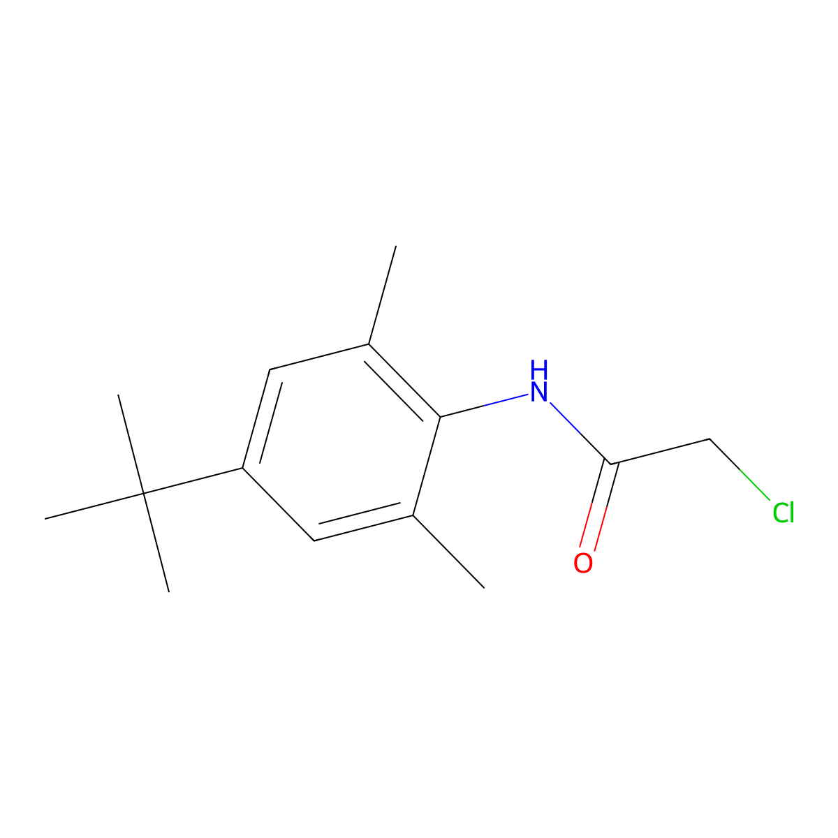 N-[4-(tert-butyl)-2,6-dimethylphenyl]-2-chloroacetamide molecular structure, CAS 321732-18-7