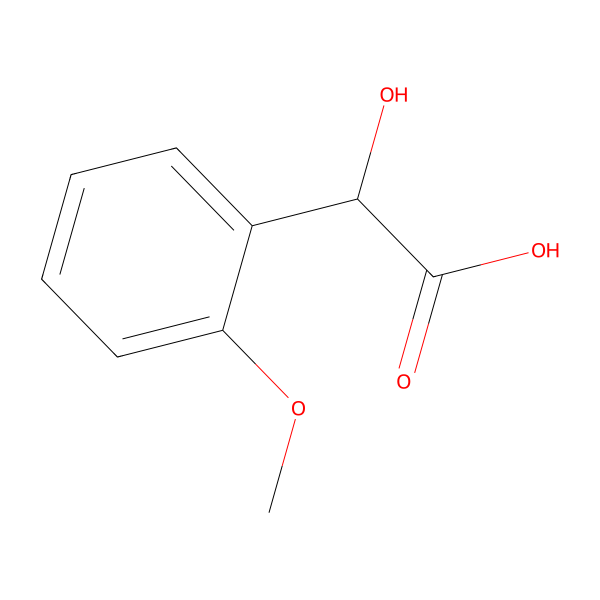 (2S)-2-hydroxy-2-(2-methoxyphenyl)acetic acid molecular structure, CAS 32174-41-7