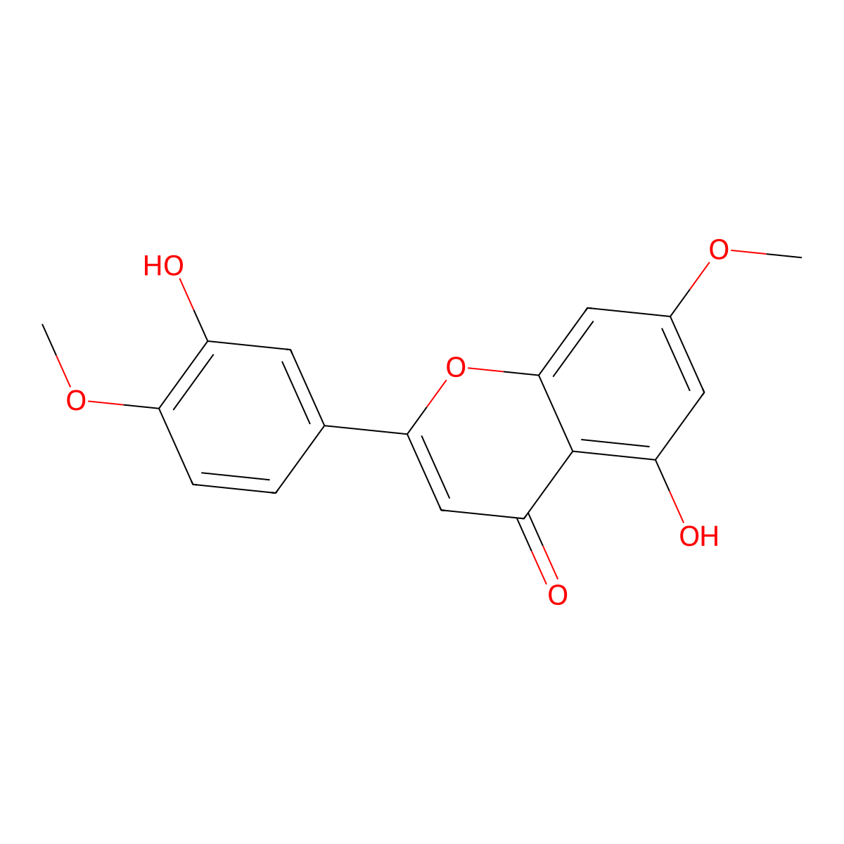 3',5-Dihydroxy-4',7-dimethoxyflavone molecular structure, CAS 32174-62-2