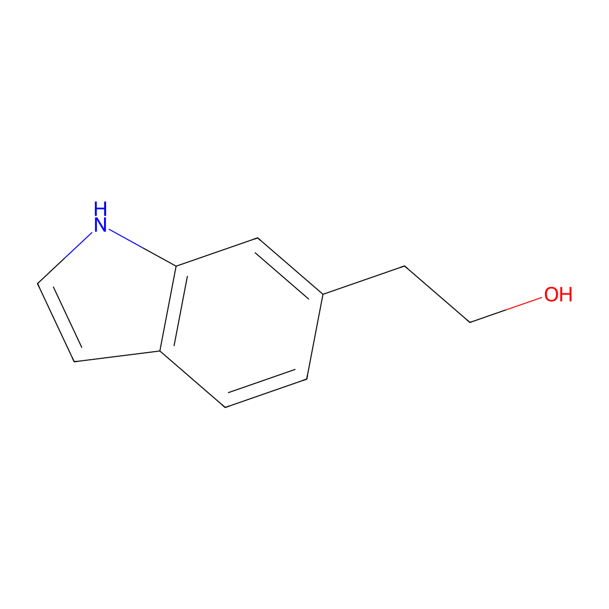 2-(1H-indol-6-yl)ethan-1-ol molecular structure, CAS 321745-14-6
