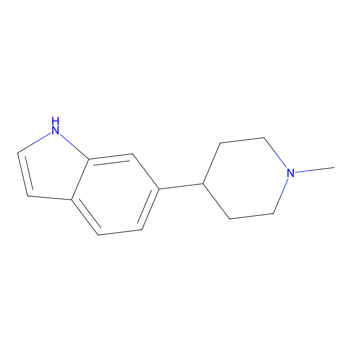 6-(1-Methylpiperidin-4-yl)-1H-indole molecular structure, CAS 321745-84-0