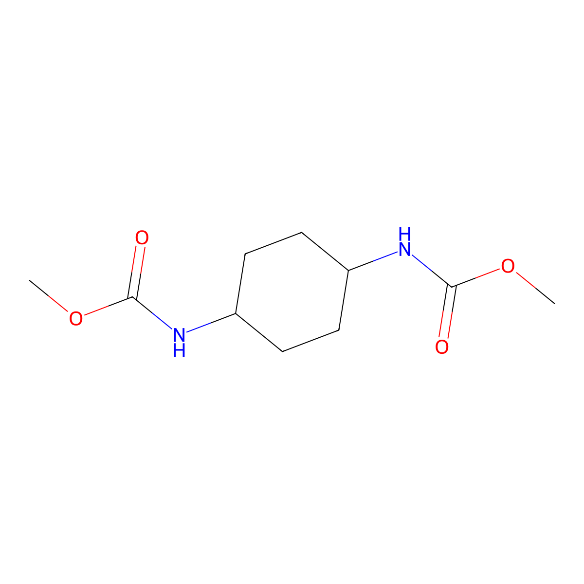 methyl N-[4-(methoxycarbonylamino)cyclohexyl]carbamate molecular structure, CAS 32175-29-4