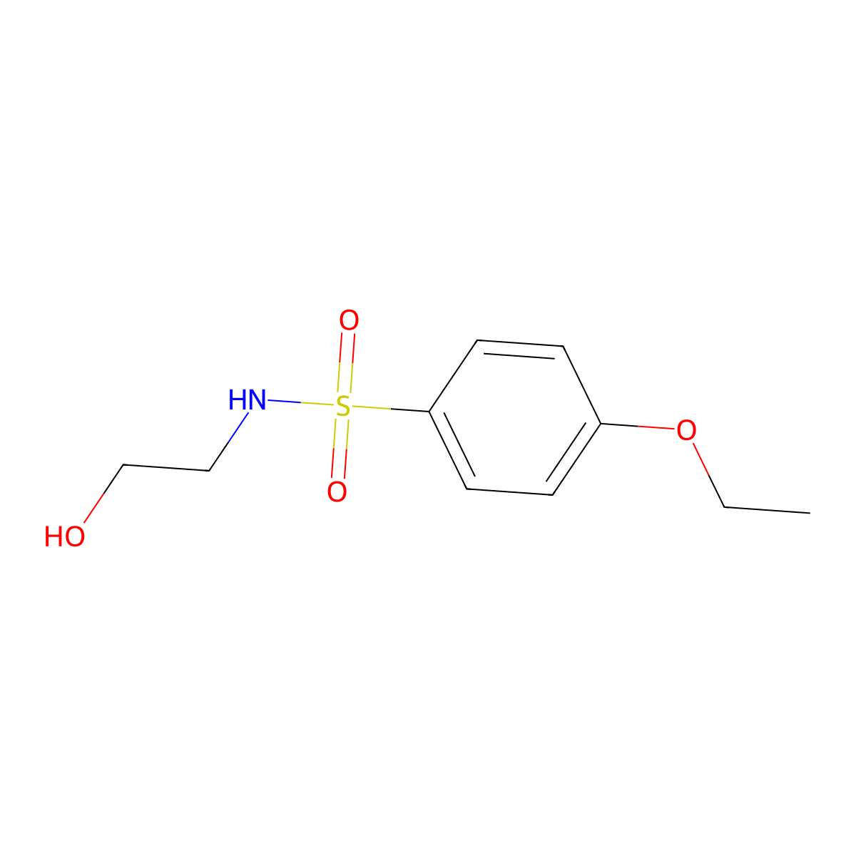 4-ethoxy-N-(2-hydroxyethyl)benzenesulfonamide molecular structure, CAS 32176-27-5