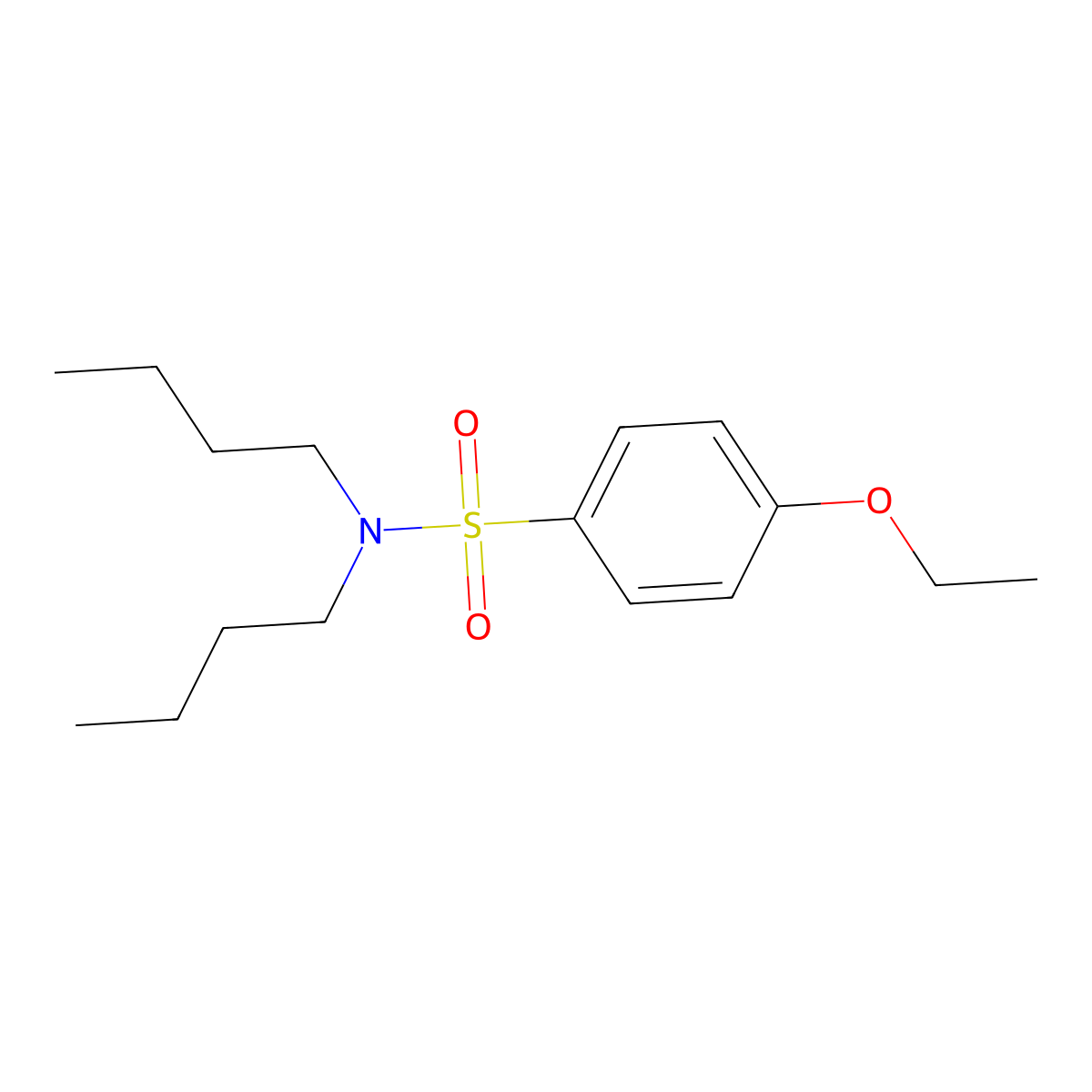 N,N-dibutyl-4-ethoxybenzenesulfonamide molecular structure, CAS 32176-30-0