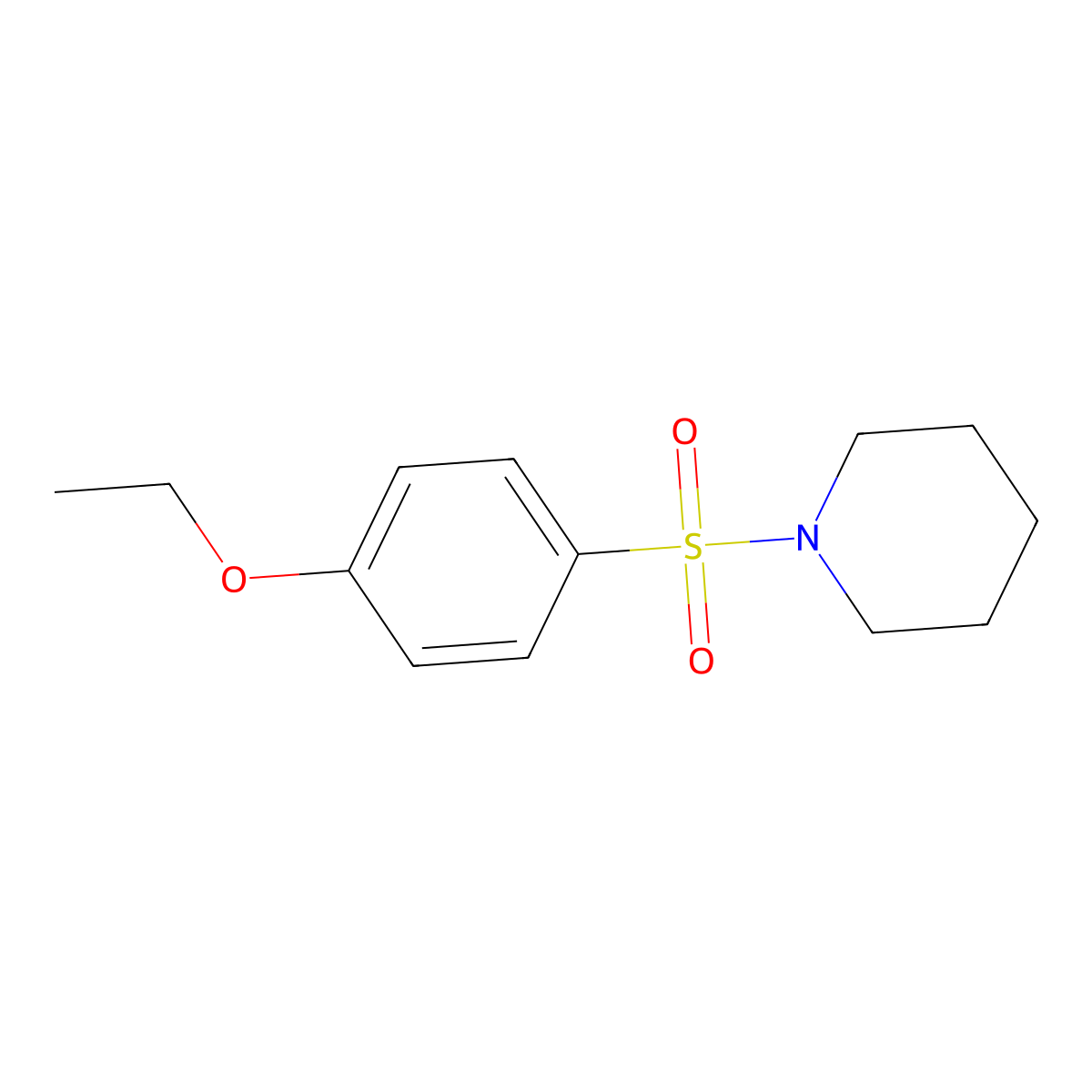 1-(4-Ethoxyphenyl)sulfonylpiperidine molecular structure, CAS 32176-33-3