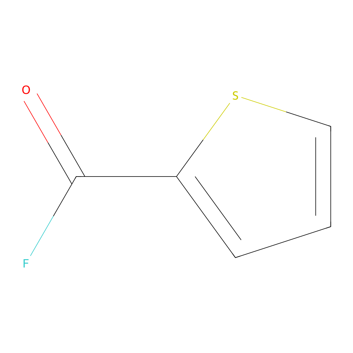 2-Thiophenecarbonyl fluoride molecular structure, CAS 32178-51-1