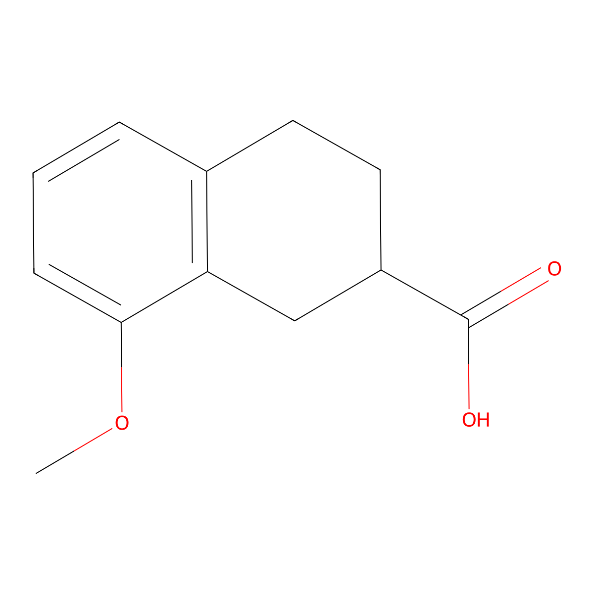 8-methoxy-1,2,3,4-tetrahydronaphthalene-2-carboxylic Acid molecular structure, CAS 32178-63-5
