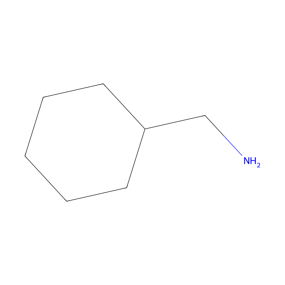 Cyclohexanemethylamine molecular structure, CAS 3218-02-8