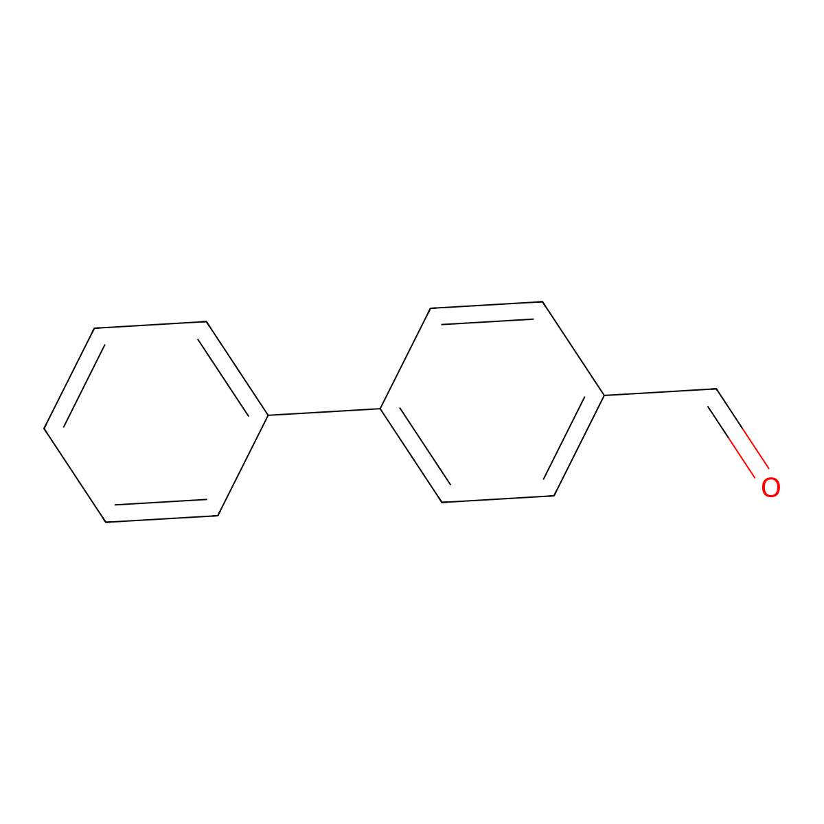 (1,1'-Biphenyl)-4-carboxaldehyde molecular structure, CAS 3218-36-8