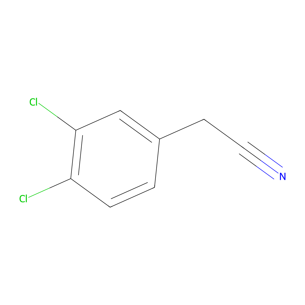 (3,4-Dichlorophenyl)acetonitrile molecular structure, CAS 3218-49-3