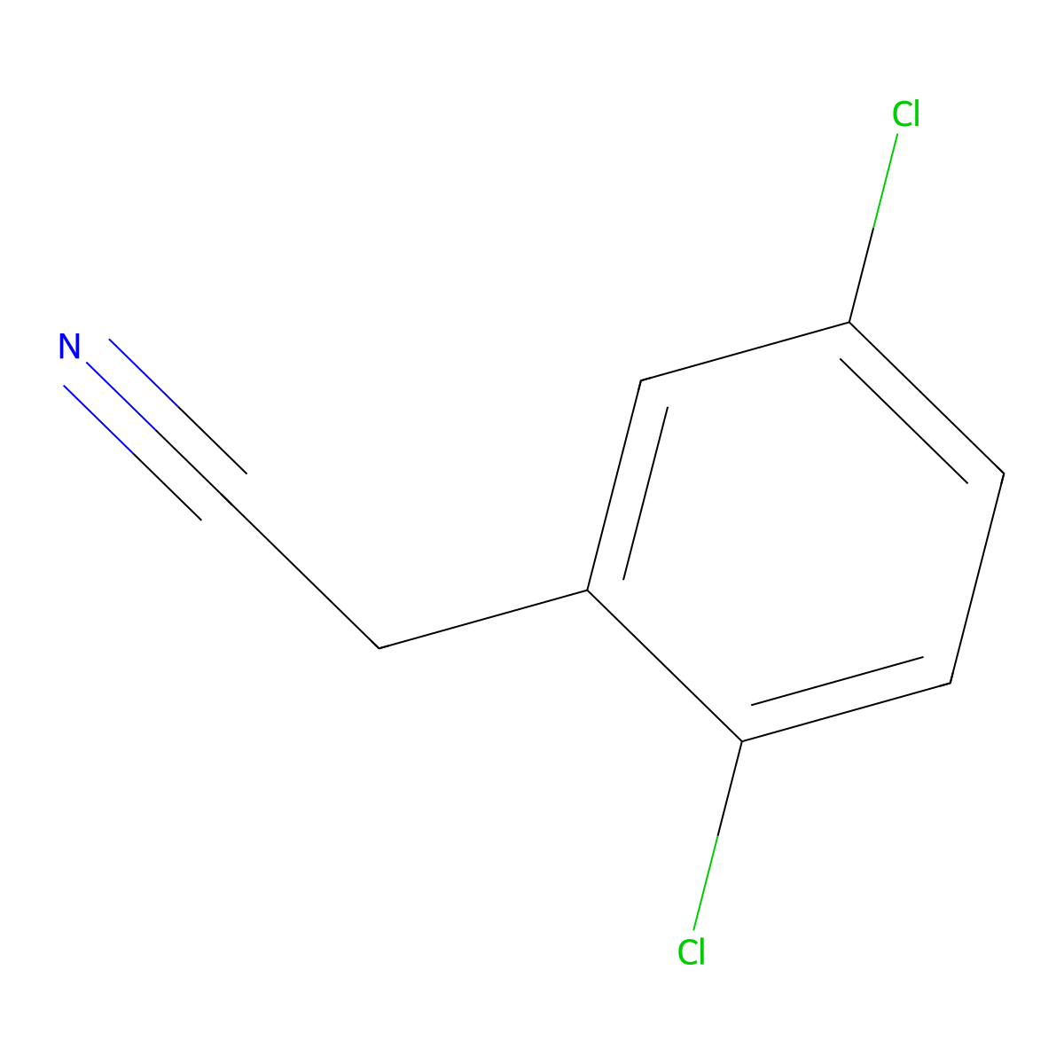 2,5-Dichlorobenzyl cyanide molecular structure, CAS 3218-50-6